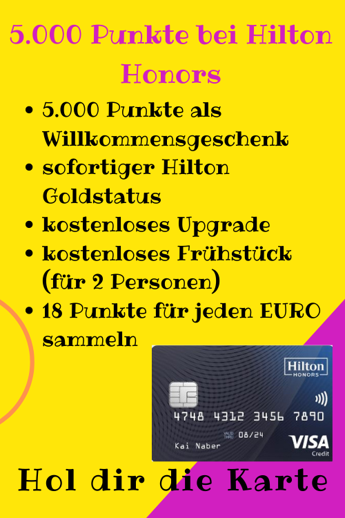 Aktion Hilton Honors Visa Card hotels.auf-reisen-sparen.de